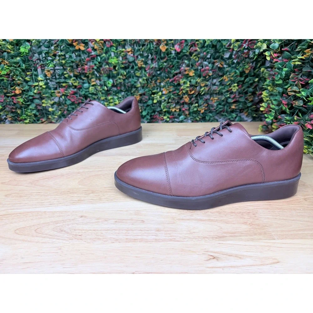 Wolf & Shepherd Closer Oxford Men Size 11 M Brown Leather Cap Toe Dress Shoes